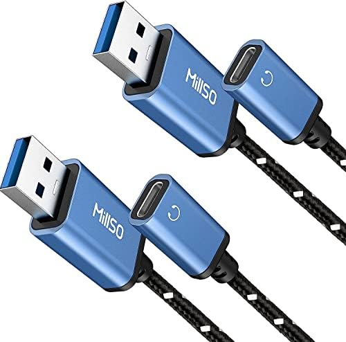 MillSO USB C auf USB Adapter Typ C Buchse auf A Stecker Ladekabel OTG ...