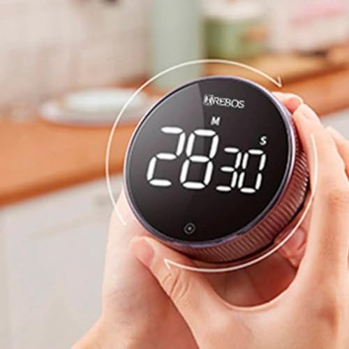 Cronômetro Eletrônico Digital de rotação Alarme De Contagem Regressiva Para Cozinhar Leitura Academi