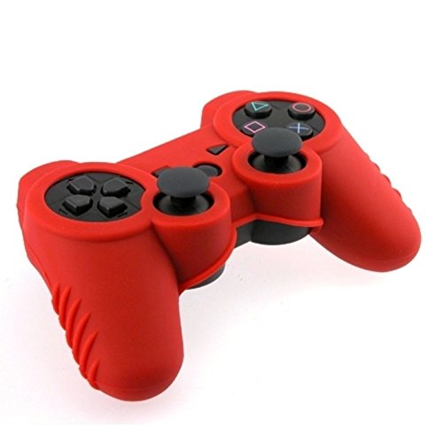 Red Black & Blue Silicone Skin Case Combo for PS3 Controller