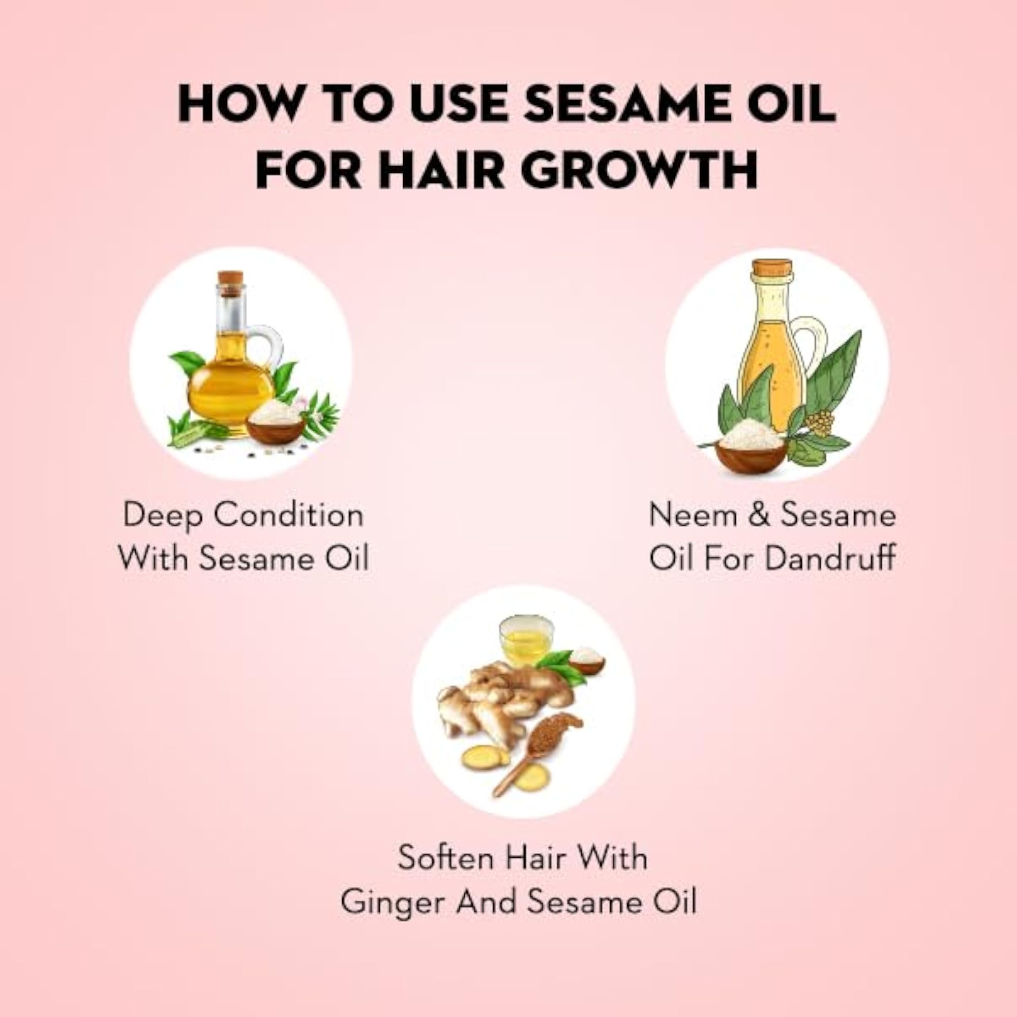 Til/Seasame Oil 200ml for Hair & Skin Care, Multi-Purpose