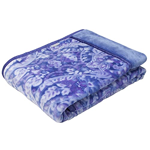 西川 2枚合わせ毛布 シングル 洗える あったか なめらか マイモデル ブルー FQ01055005A20