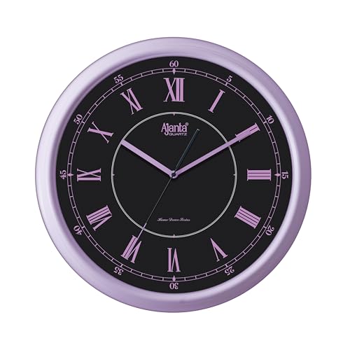 Image of Ajanta Stylish Pink Wall Clock 15 Inch | Luxury Silent Sweep Movement | Modern Home Decor for Living Room Kids Room | Model 1177