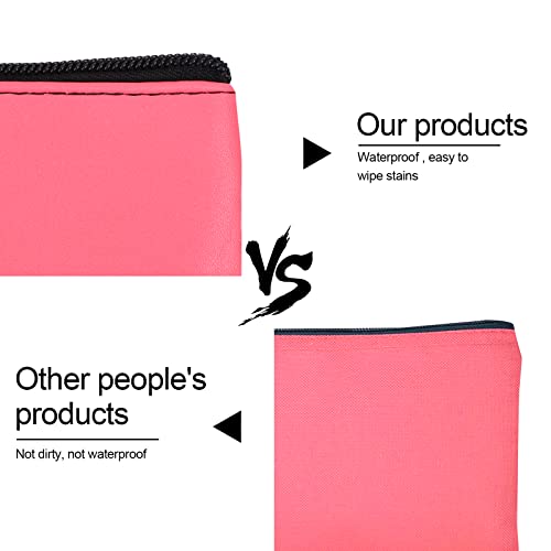 Image of 2 Pieces Money Bags with Zipper, 11x6.1 inch Money Pouch, Bank Bag, Cash Bag, Check Wallet, Cosmetics(peach)