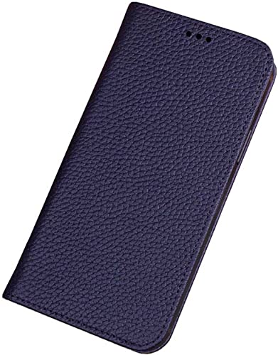 Étui pour iPhone 14 Plus bleu fini les rayures et les bris d'écran grâce au rabat cuir