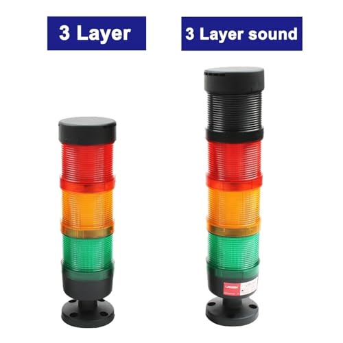 Luz de pila LED industrial con tres efectos visuales para alertar fallos en maquinaria 2