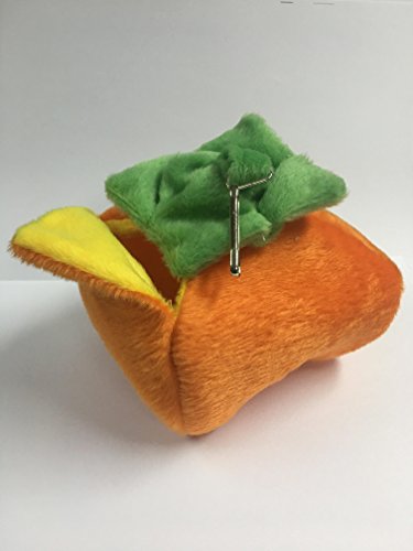 Power of Dream Cute Shaped Hammock Bunk Bed, Self Warming Bed, Highly Durable with Cozy Fleece Fabric,Perfect for Sugar Glider Hamster Small Bird, Unique Trendy Design,Hideaway Pet Bed (Persimmon)