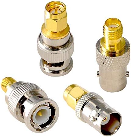 YILIANDUO 4 Pieces SMA to BNC RF Adapter Connector Kits for SDR Ham Radio Baofeng UV-5r UV82 V-5r5 Two Way Handheld Radio CB Radio CCTV Camera Police Scanner Two Way Radios