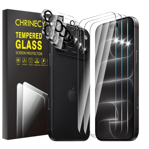 CHRINECY 3 Pack Clear Screen Protector for iPhone 18 Pro Max by CHRINECY - Used condition - US$6.80