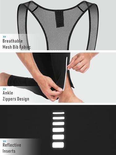 Image of qualidyne Men's Cycling Bike Bib Long Pants Cycling Tights with 3D Breathable Pad, Excellent Performance & Better Fit