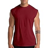 Design sans manches : le débardeur musculaire durable dispose d'une couleur unie, d'un design sans manches avec une coupe professionnelle, des emmanchures parfaitement coupées aident à montrer vos lignes musculaires et votre silhouette. Le débardeur d'entraînement au design sans manches couvre les parties essentielles, tout en gardant vos bras bien ventilés et empêchant les frottements.