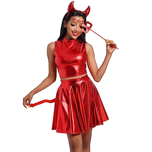 ODIZLI Halloween Costumes Women Sexy 2023 Devil Costume Horns And Tail Devil Sticks Adults Sexy...