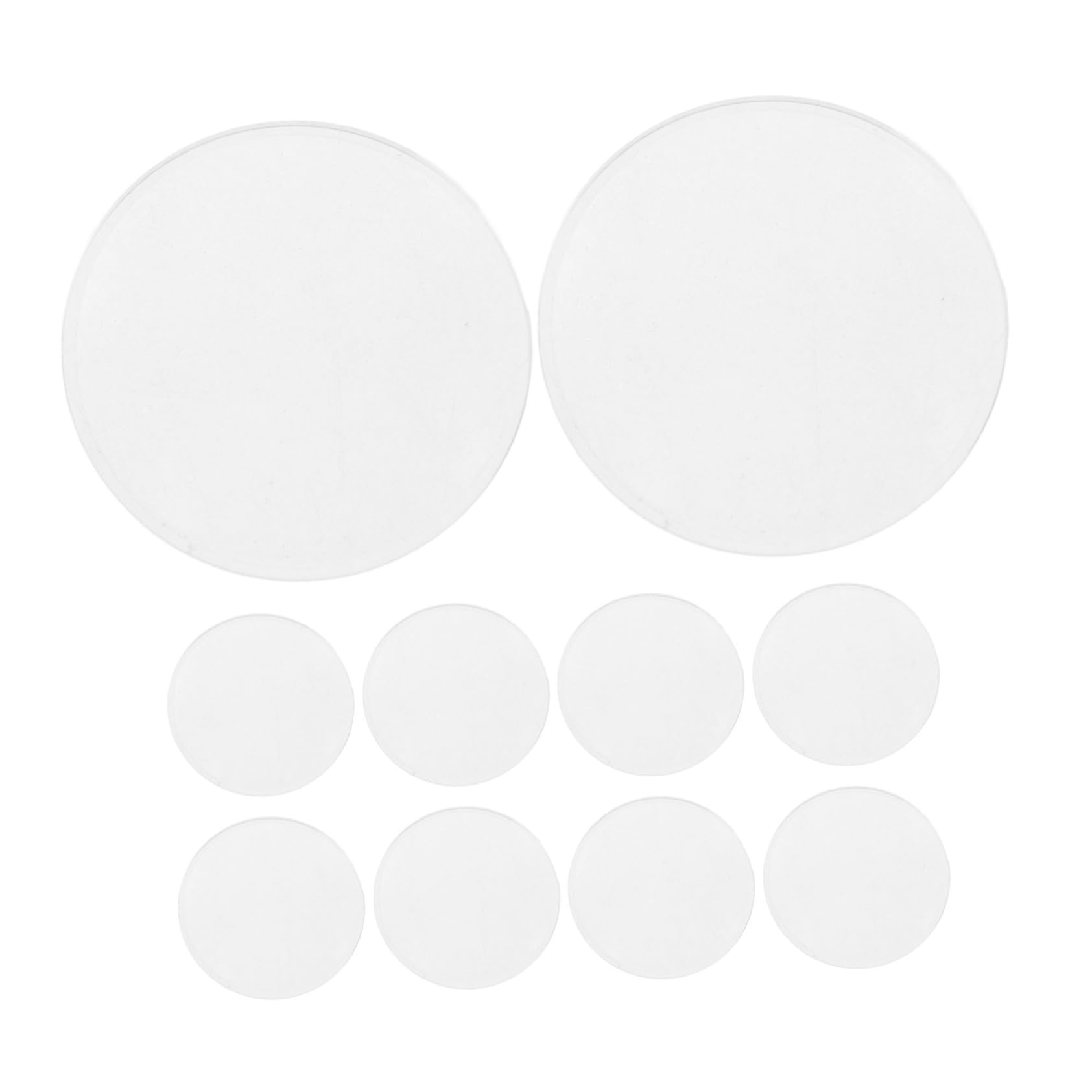 Ciieeo 10pcs Double Convex Lens Optical Magnifying Glass for Reading Jewelry Inspection Handicrafts and More Present for Vision Assistance