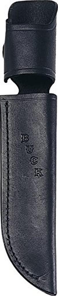 Buck Knives Sheath for 119 Special Knife, Leather Knife Sheath with Belt Loop, Durable Tool Pouch for Hunting Knives, Black Leather, 9-7/8" x 1-3/4"