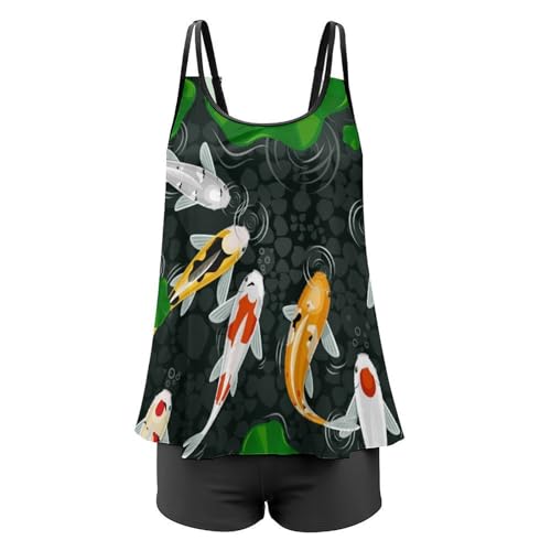 Maillot de bain couvrant tankini robe et short de garçon pour complexée - 4