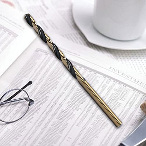 Aopin 2Pcs Hss 0.12" Inch (3Mm) Metric Gold Cobalt Titanium High Speed Steel Twist Drill Bit,Suitable For Cast Iron,Stainless Steel,Copper, Wood,Plastic #TOP4