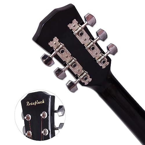 Rosefinch Guitare acoustique 3/4 Cordes en acier 96,5 cm Folk Cutaway Guitare en bois pour débutants adultes et enfants débutants Kit de guitare avec sac d’accordeur, capodastre et enrouleur de cordes - Les Beatles, Paul McCartney, John Lennon, RIngo Starr, George Harrison Rosefinch Guitare acoustique 3/4 Cordes en acier 96,5 cm Folk Cutaway Guitare en bois pour débutants adultes et enfants débutants Kit de guitare avec sac d'accordeur, capodastre et enrouleur de cordes – Image 4