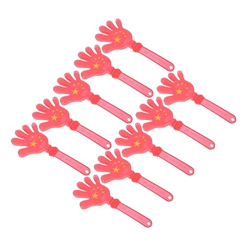 Vaguelly 10 Stück Teiliges Handklatscher mit Fünf Sterne Flaggen Design Leichte Clapper Spielzeuge für Party Sportveranstaltungen und Familienfeiern Einfach zu Halten und Laute Geräusche
