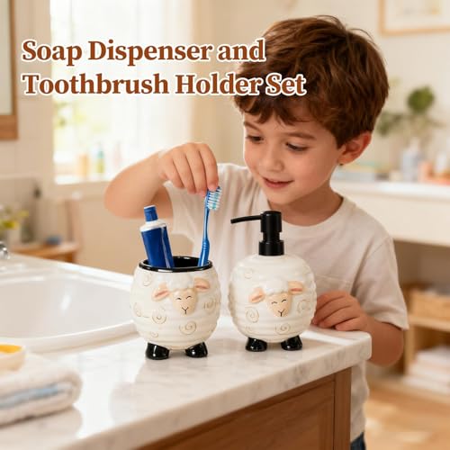 Dispensador de forma de oveja para solucionar la falta de espacio en el lavabo 5