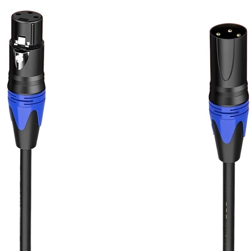 XLR Male to XLR Female Cable for Professional Recording Extension Line Balanced Mixer Amplifier Live Microphone Line(Black,300cm)