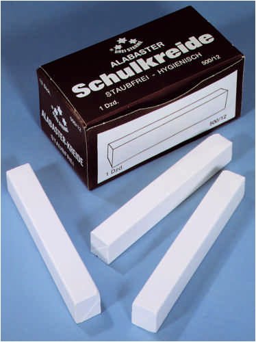 Preisvergleich Produktbild Drei Sterne 50012 Universal-Alabaster-Kreide - viereckig, 12 Stück, weiß