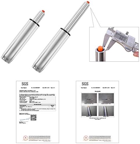 Senkelly 250-350mm Length Gas Lift Cylinder for Office Chair Stool, Replacement Gas Spring Rod Stool Chair Parts, Universal Size Pneumatic Shock Piston, Heavy Duty Steel Case, Chrome Craft