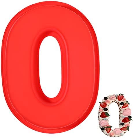 Yhywcy Number Cake Mold Digital Cake Pans 10 In Cake Pan for Birthday Holiday Wedding Anniversary Parties Baking Cake Graduation Ceremony (Number 0)