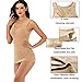 KINGJOZE Women's Cami Shaper Tummy Control Padded Bra Camisole Cami Seamless Compression Tank Top Underskirts Shapewear (Beige, Large)
