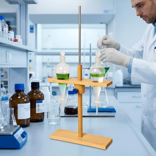 Funnel Stand, 2-Hole Wooden Adjustable Lab Rack — 사진 6