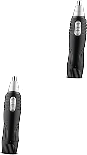 Healifty 2pcs 2 1 Electric Trimmer Mens Nose Hair Trimmer Nose and Beard Trimmer Nose and Beard Hair Trimmer Clippers Nose Hair Organ Man Black Water Proof Trimmer for Men Nose Hair Trimmer