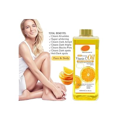 Vitamin C Oil,500ml Organic Vitamin C Body Oils, for Face and Body Moisturizer Nourishing Skin Care 16.9 oz