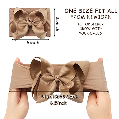 Ayesha Baby Headbands Baby Girl Hair Bows Headbands Soft Nylon Hairbands Hair Accessories For Newborn Toddlers Baby Girls Infant(12Pack) #TOP5