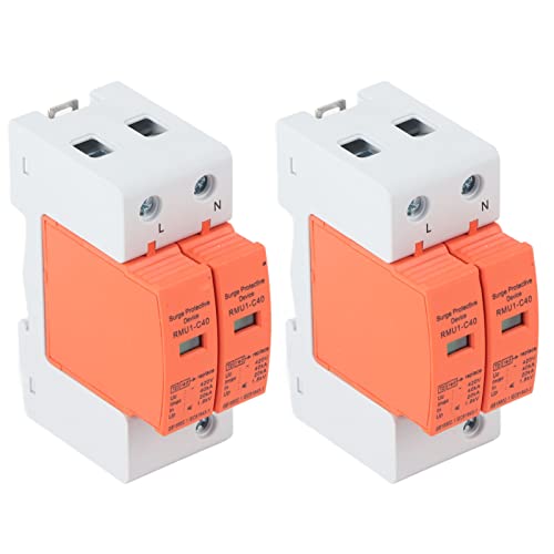 NOENNULL SPD �T�[�W�v���e�N�^�[ 2P 420V RMU1-C60 10kA 20kA 3�Ή� �T�[�W�h��f�o�C�X �𗋊� �����t�� �ԗ΃C���W�P�[�^�[ �ϏՌ��o�b�N�� PC��R�� ���[����t (Imax�F4)