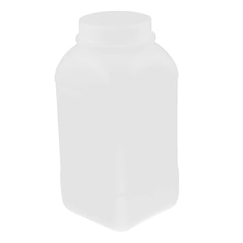 ELECTROPRIME 1000ml Plastic Square Wide Mouth Chemical Sample Reagent Bottle White