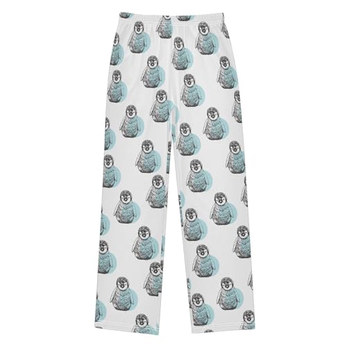 ZZXXB Penguins Boys Long Pants Soft Trousers Elastic Waist Kids Lounge Bottoms with Pockets S-XL