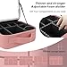 SUILU Makeup Bag with Led Mirror,with 3 Color Setting,Portable Storage and Adjustable Dividers Travel Makeup Bag, for Women and Makeup Artists Large Vanity Makeup Cases-Pink