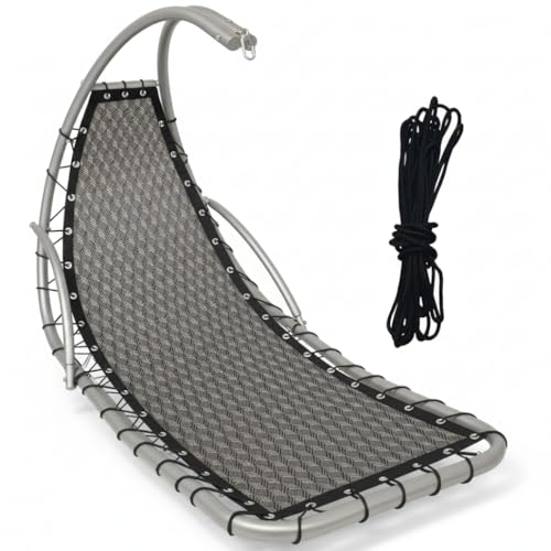 Tumbonas, tela de repuesto para sillas de patio, tela de repuesto para sillas de patio, hamaca - malla transpirable para columpios y hamacas al aire libre, negro (25, 20 × 77, 56 × 9, 06 pulgadas)
