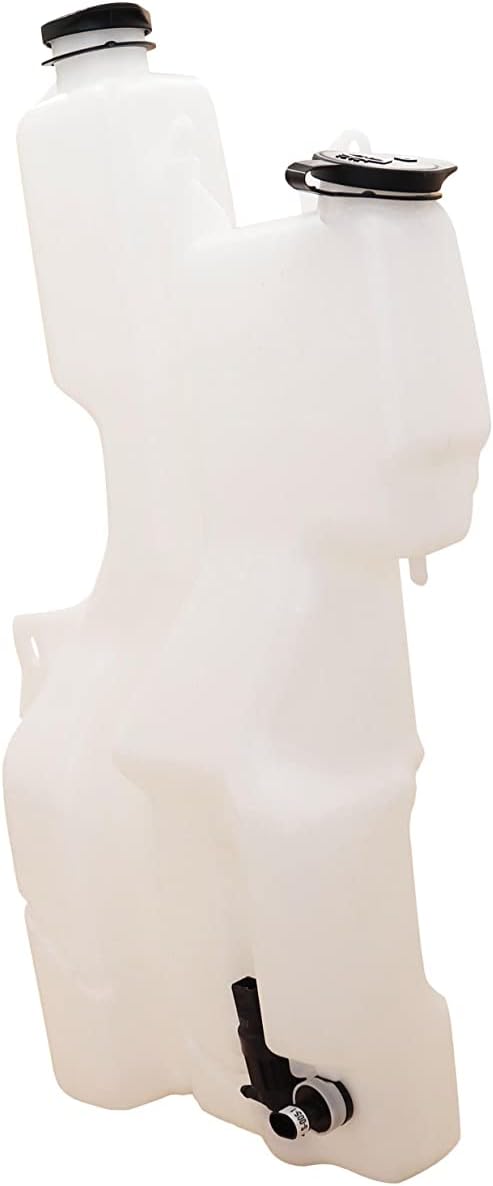 CarPartsDepot Coolant Reservoir Windshield Washer Tank Dual Reservoir Plastic Compatible With Dakota 2005 2006 2007 Fit 55056520AB-PFM Front