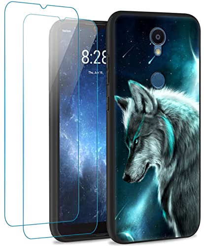 Case Compatible With Sharp Rouvo V With Screen Protector,Shockproof Protective Soft Tpu Matte Non Slip Phone Bumper Cover,Wolf #TOP17