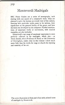 Paperback Monteverdi Madrigals (Music Guides) Book