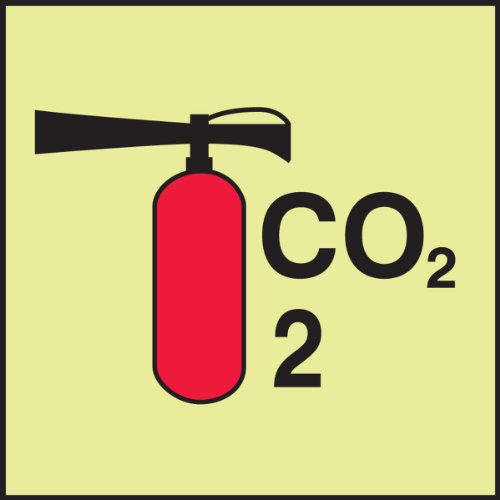 Signalisation Extincteur CO2 Visible dans le Noir pour Évacuation