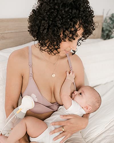 Kindred Bravely Minimalist Hands Free Pumping Bra | Patented All-In-One Pumping & Nursing Plunge Bra (Lilac Stone, Large) #TOP5
