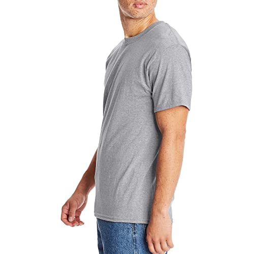 Hanes Mens Beefyt T-shirt, Heavyweight Cotton Crewneck Tee, 1 Or 2 Pack, Available In Tall Sizes Fashion-t-shirts, Light Steel - 1 Pack, Large US image 5