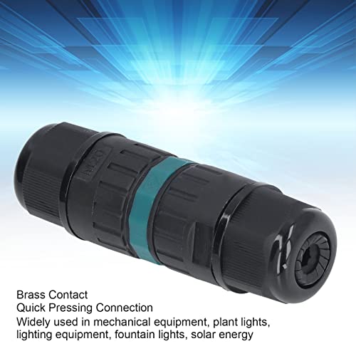 Conector impermeable de latón negro para iluminación exterior 5 piezas 4
