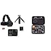 GoPro HERO8 Black Bundle - inklusive Shorty Stativ, Speicherkarte, Kopfbügel und Akku & Amazon Basics Tragetasche für GoPro Actionkameras, Gr. L