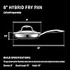 HexClad Hybrid Nonstick 8-Inch Frying Pan, Stay-Cool Handle, Dishwasher-Friendly, Oven-Safe Up to 900°F, Induction Ready, Compatible with All Cooktops #2