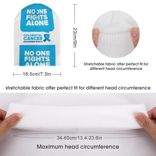 Colorectal Cancer Awareness Month Blue Ribbon 2023 Kids Beanie Hat for for Girls Boys Children Cap Winter Knitted Chemo Cancer Headwear Accessories Gifts Decoration2