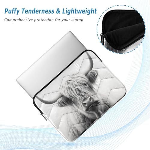 Funda para portátiles de 13-14 pulgadas Highland Cow miniatura 5