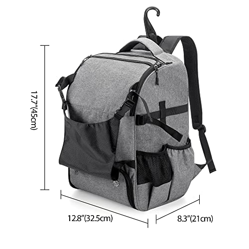 DSLEAF 野球リュック 4本バット収納 野球バックパック バッグ シューズ収納付き 6枚目