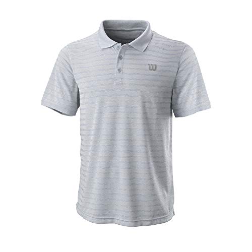 Polo Wilson WRA789701SM en maille légère gris et blanc taille S pour homme