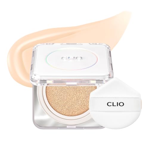 CLIO Kill Cover Founwear Cushion The Original – 20 Shades, Buildable Light to Medium Coverage, Natural Finish, Korean Makeup Foundation, Long-Lasting Skin Fit,19N PORCELAIN